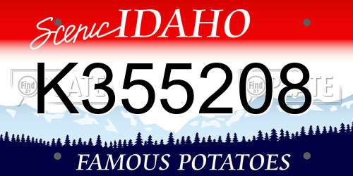 K355208 Idaho License Plate