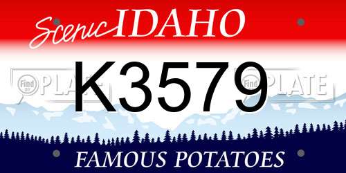 K3579 Idaho License Plate