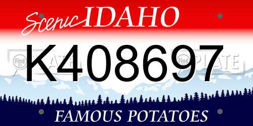 K408697 Idaho License Plate