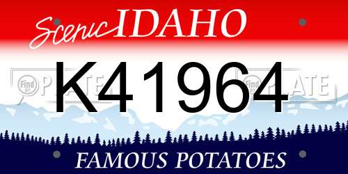 K41964 Idaho License Plate