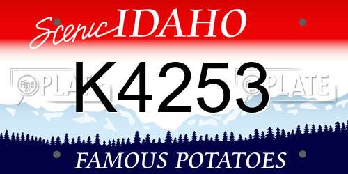 K4253 Idaho License Plate
