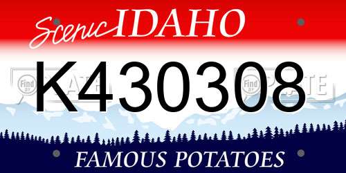 K430308 Idaho License Plate