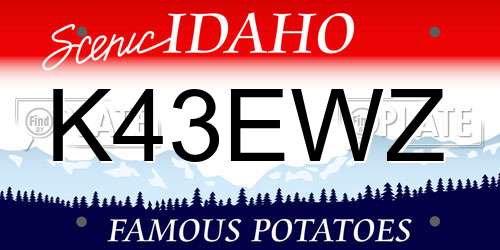 K43EWZ Idaho License Plate