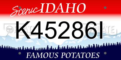 K45286I Idaho License Plate