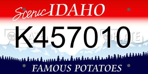 K457010 Idaho License Plate