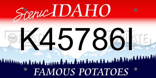 K45786I Idaho License Plate