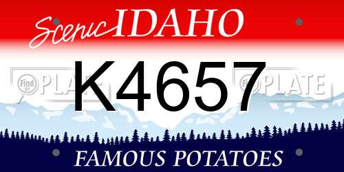 K4657 Idaho License Plate