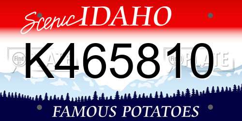 K465810 Idaho License Plate