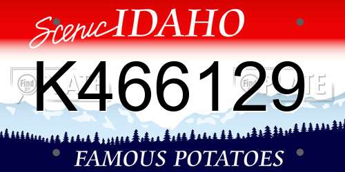 K466129 Idaho License Plate