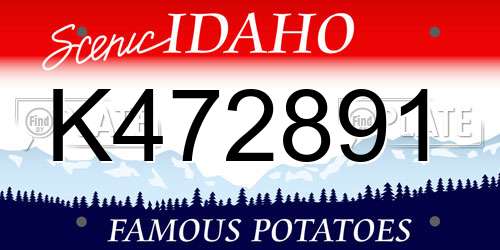 K472891 Idaho License Plate