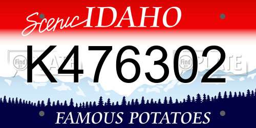 K476302 Idaho License Plate
