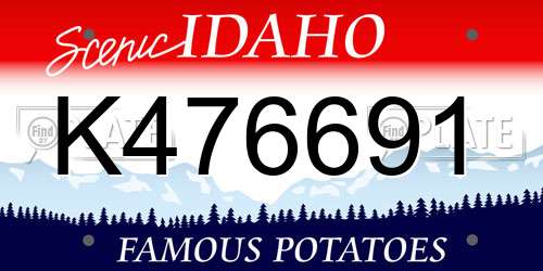 K476691 Idaho License Plate