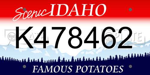 K478462 Idaho License Plate