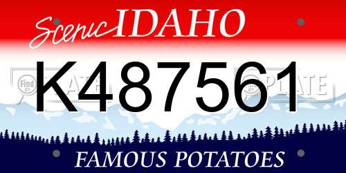 K487561 Idaho License Plate