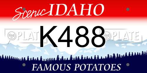 K488 Idaho License Plate