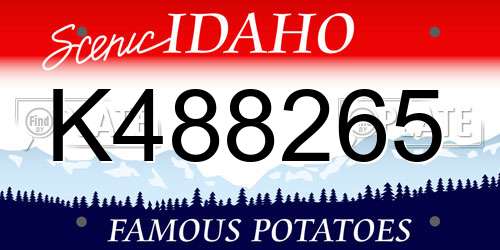 K488265 Idaho License Plate