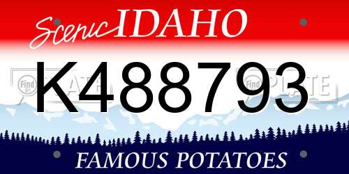 K488793 Idaho License Plate