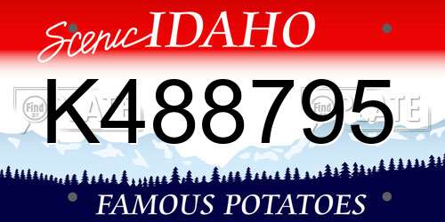 K488795 Idaho License Plate