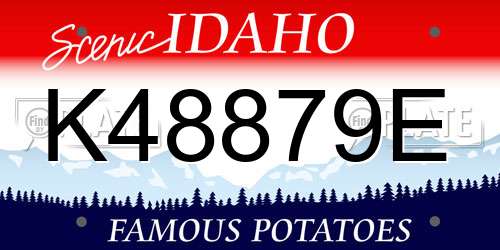 K48879E Idaho License Plate