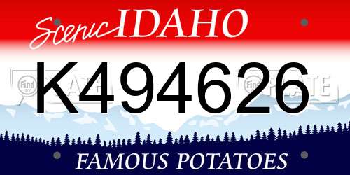 K494626 Idaho License Plate