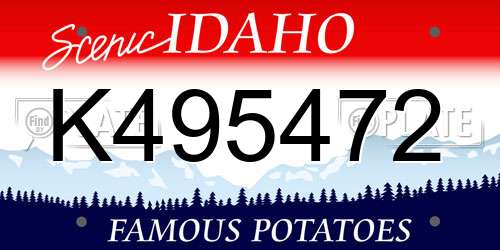 K495472 Idaho License Plate
