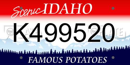 K499520 Idaho License Plate