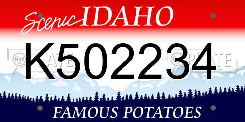 K502234 Idaho License Plate