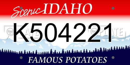 K504221 Idaho License Plate
