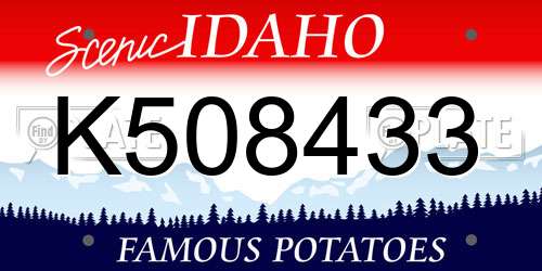 K508433 Idaho License Plate