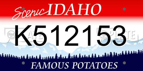 K512153 Idaho License Plate