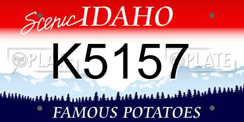 K5157 Idaho License Plate
