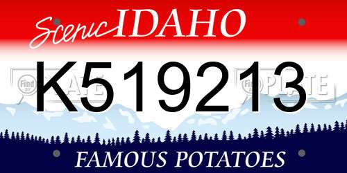 K519213 Idaho License Plate