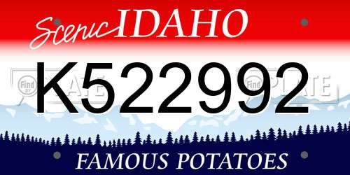 K522992 Idaho License Plate