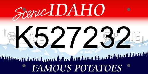 K527232 Idaho License Plate