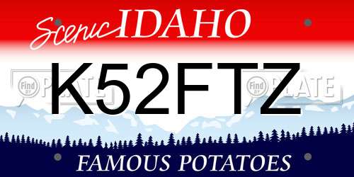 K52FTZ Idaho License Plate