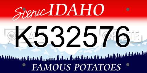 K532576 Idaho License Plate