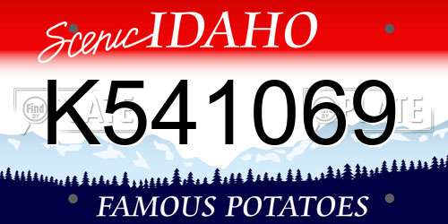 K541069 Idaho License Plate