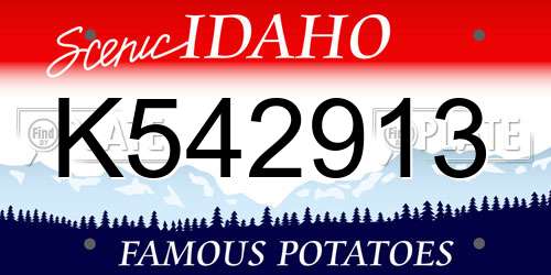 K542913 Idaho License Plate