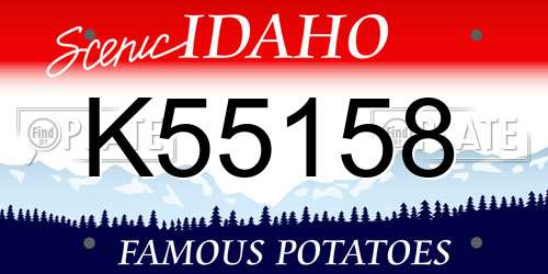 K55158 Idaho License Plate