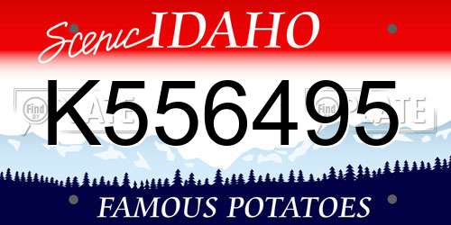 K556495 Idaho License Plate