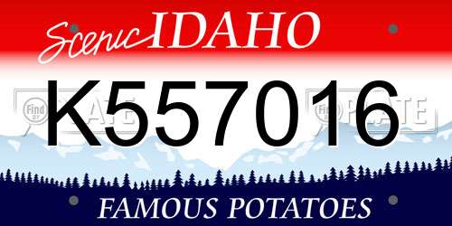 K557016 Idaho License Plate