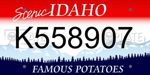 K558907 Idaho License Plate
