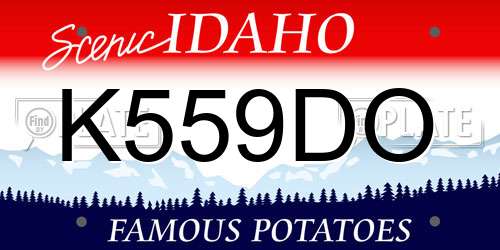K559DO Idaho License Plate