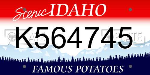 K564745 Idaho License Plate