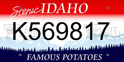 K569817 Idaho License Plate