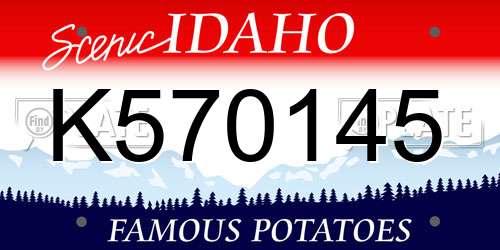 K570145 Idaho License Plate