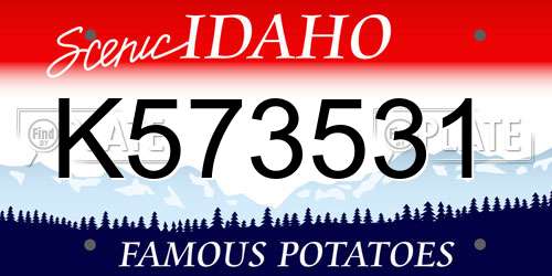 K573531 Idaho License Plate