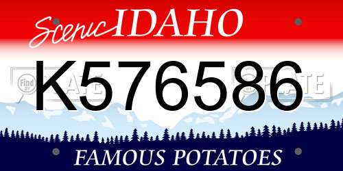 K576586 Idaho License Plate