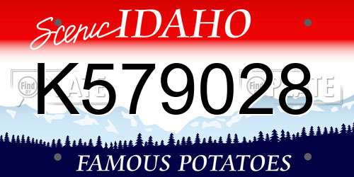 K579028 Idaho License Plate