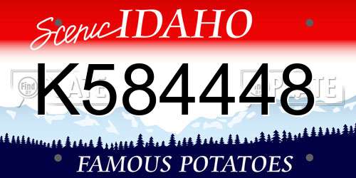 K584448 Idaho License Plate